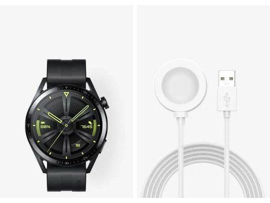 Смарт часы HUAWEI WATCH GT 3 BLACK FLUOROELASTOMER STRAP (JUPITER-B29S)